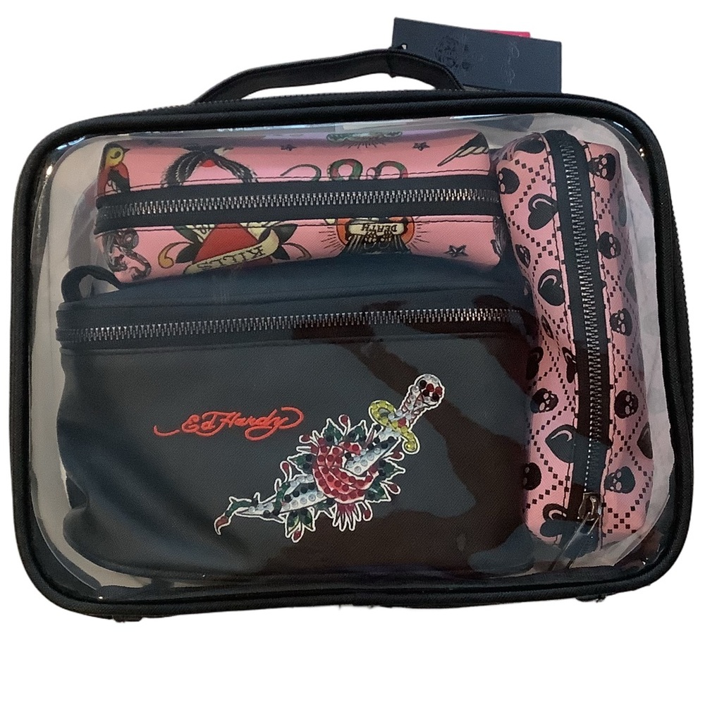 Ed Hardy 4 Piece Cosmetic Set New